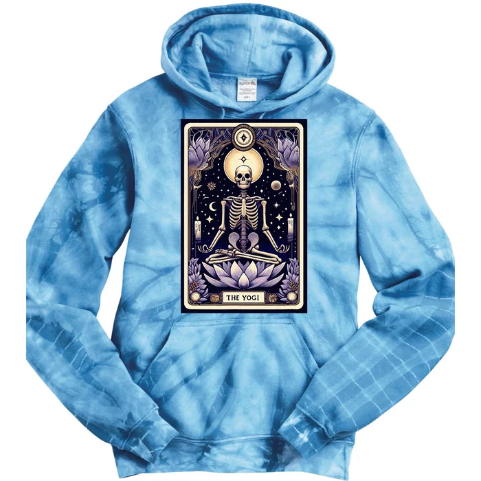 The Yogi Tarot Card Yoga Skeleton Tie Dye Hoodie