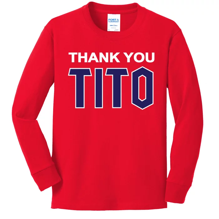 Thank You_Tito Kids Long Sleeve Shirt