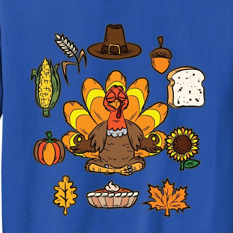 Turkey Yoga Thanksgiving Day Funny Namaste Meditation Great Gift Sweatshirt