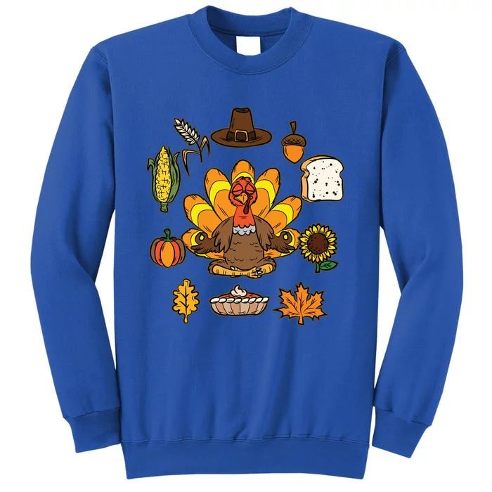 Turkey Yoga Thanksgiving Day Funny Namaste Meditation Great Gift Sweatshirt