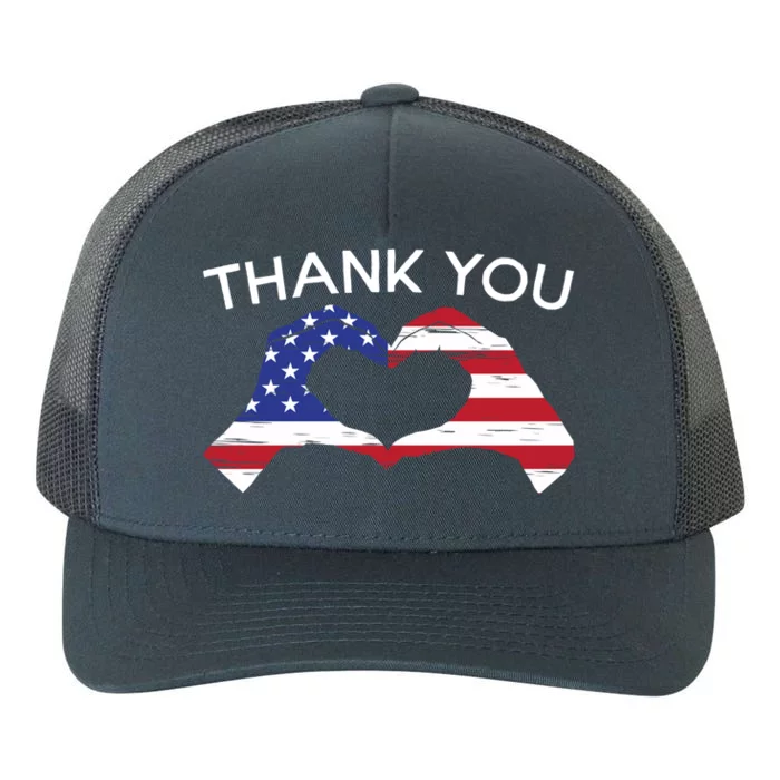 Thank You Usa Flag American Military Soldier Veterans Day Gift Yupoong Adult 5-Panel Trucker Hat