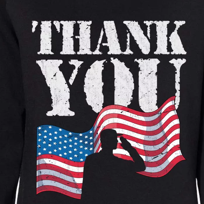 Thank You Us Flag Patriotic Soldier American Memorial Day Gift Womens California Wash Sweatshirt