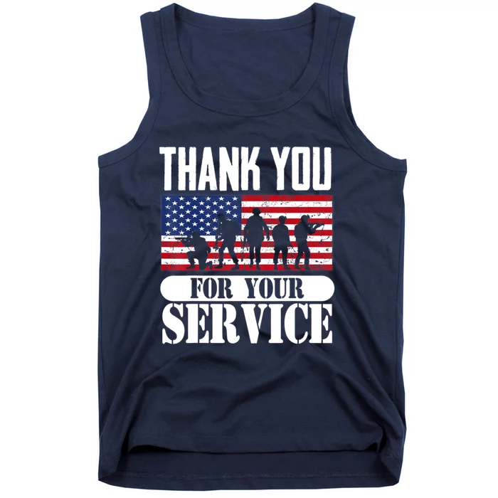 Thank You Veterans American Flag Patriotic Memorial Day Tank Top