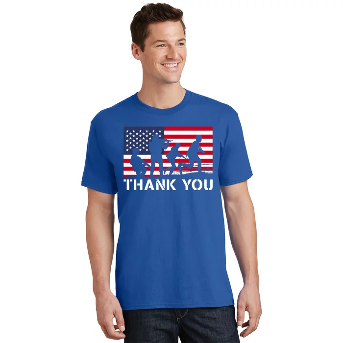 Thank You Veteran Memorial Day Usa American Flag Patriotic Gift T-Shirt