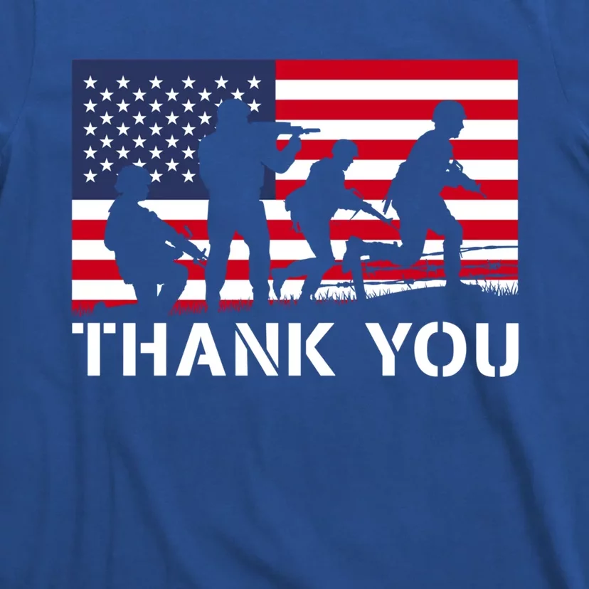 Thank You Veteran Memorial Day Usa American Flag Patriotic Gift T-Shirt