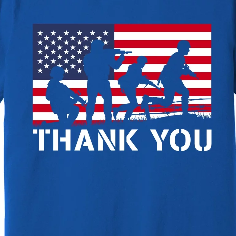 Thank You Veteran Memorial Day Usa American Flag Patriotic Gift Premium T-Shirt