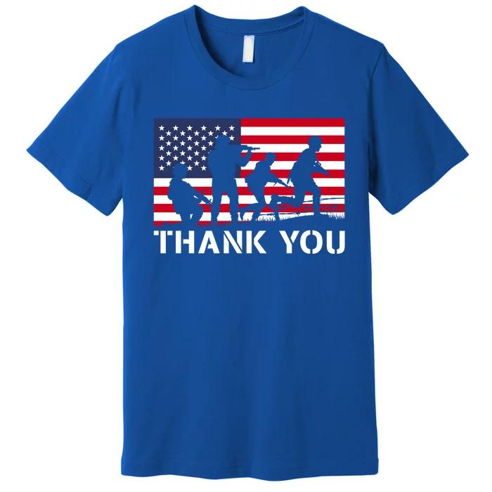 Thank You Veteran Memorial Day Usa American Flag Patriotic Gift Premium T-Shirt