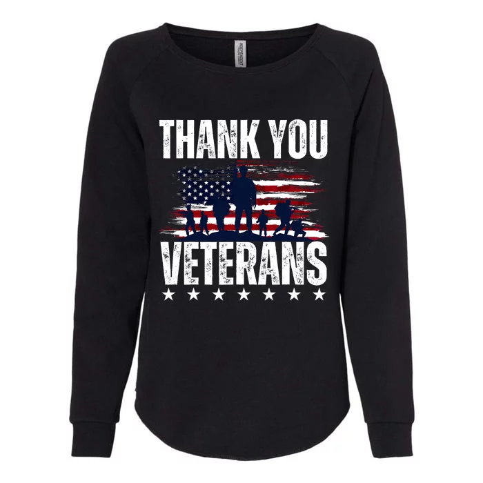 Thank You Veterans Day Memorial Day Partiotic Military Usa Womens California Wash Sweatshirt