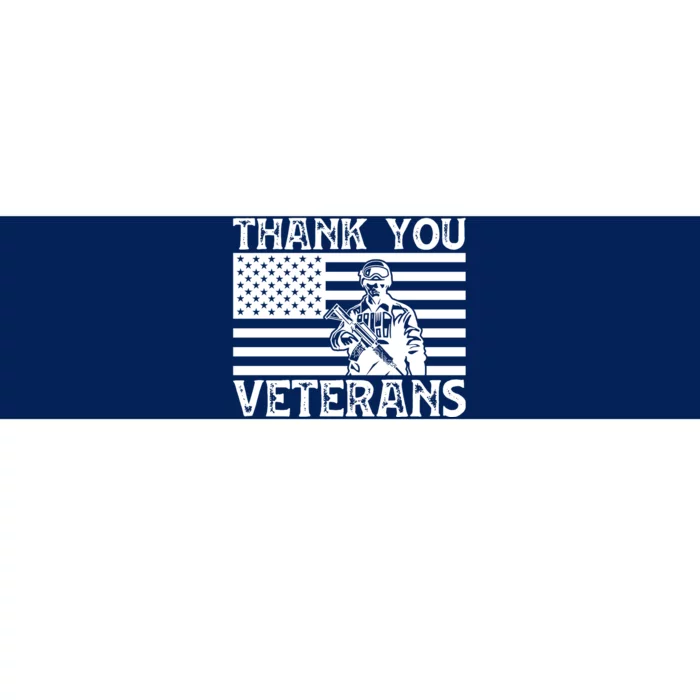 Thank You Veterans For Memorial Day Gift Bumper Sticker