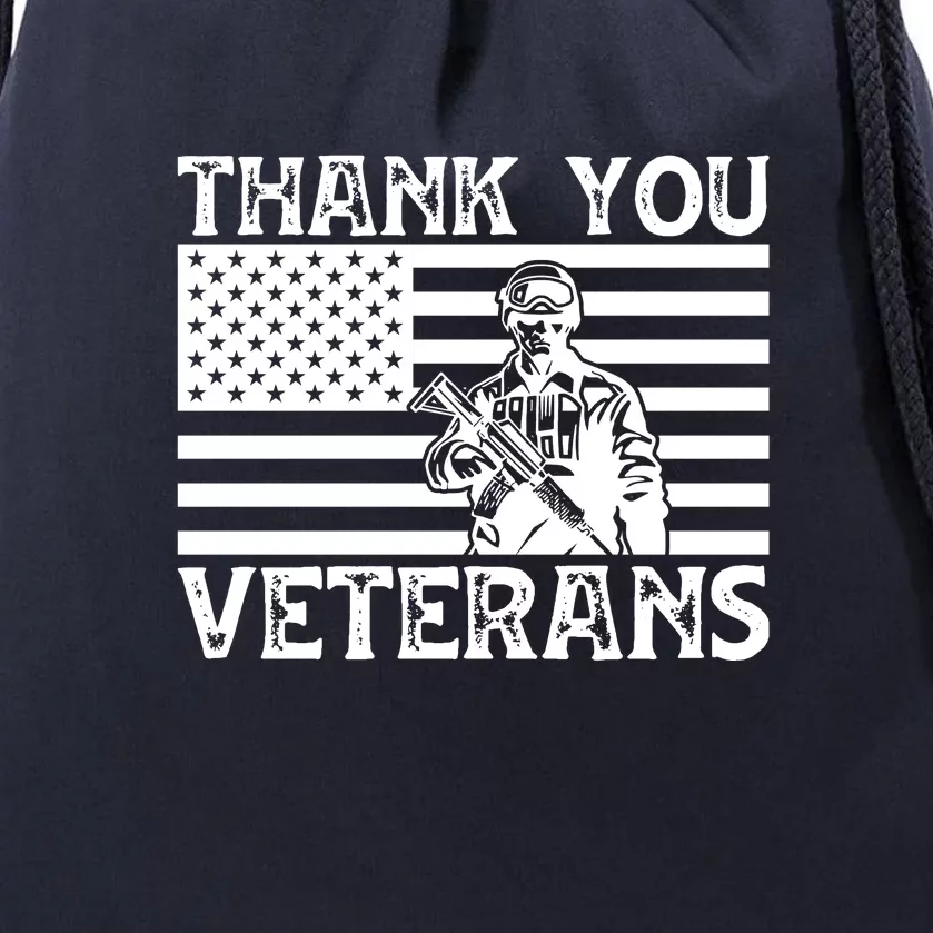 Thank You Veterans For Memorial Day Gift Drawstring Bag