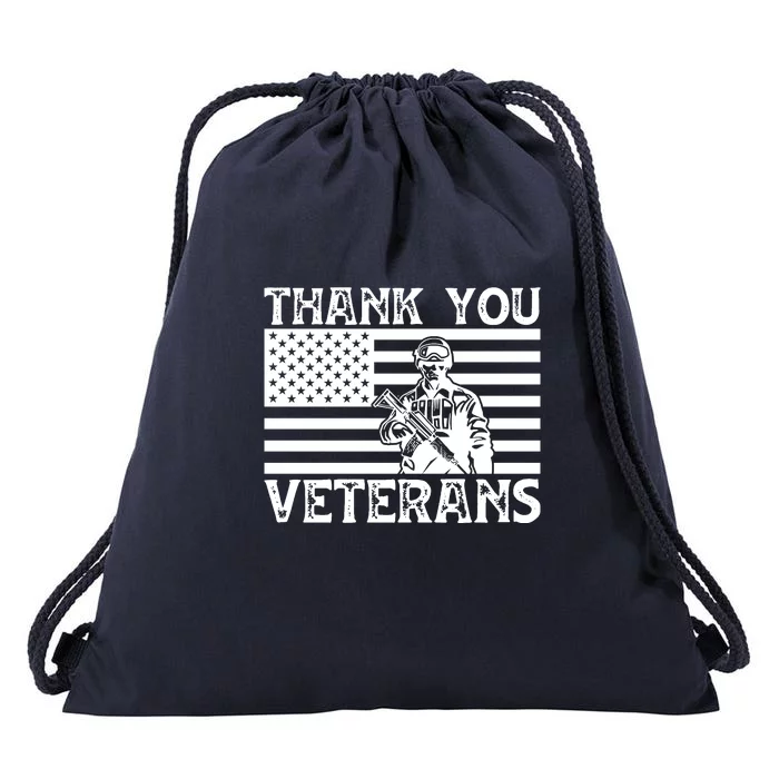 Thank You Veterans For Memorial Day Gift Drawstring Bag