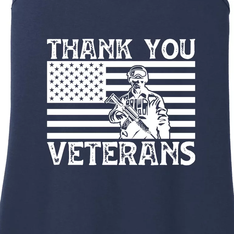 Thank You Veterans For Memorial Day Gift Ladies Essential Tank