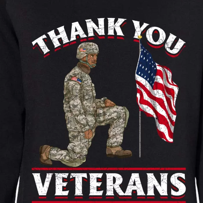 Thank You Veterans American Us Flag Soldier Memorial Day Cute Gift Womens California Wash Sweatshirt