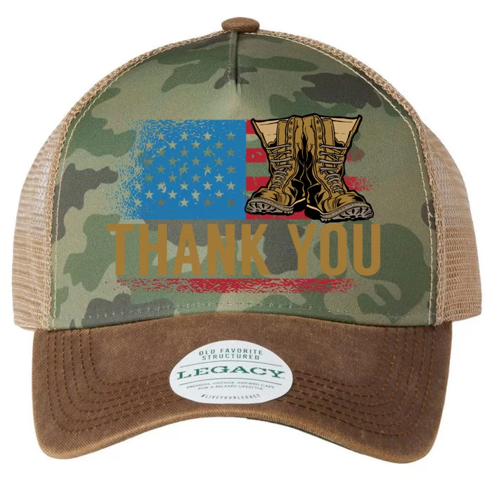 Thank You Veterans Memorial Day American Flag Gift Legacy Tie Dye Trucker Hat