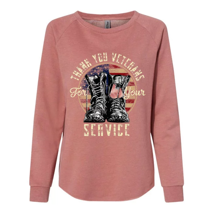 Thank You Veterans For Your Service Veterans Day Womens California Wash Sweatshirt