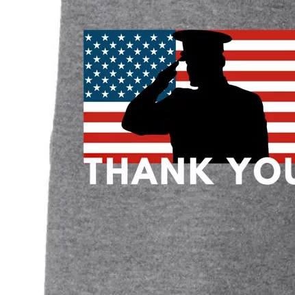 Thank You Veterans Memorial Day Awareness 4th July Gift Doggie 3-End Fleece Hoodie