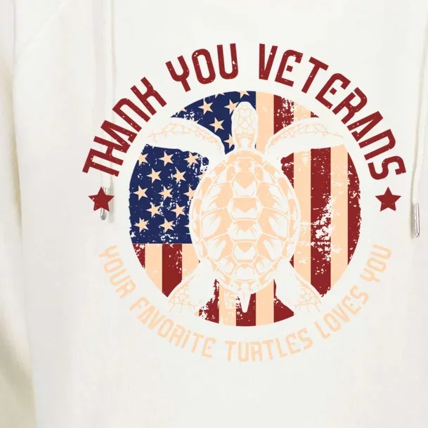 Thank You Veterans Gift Your Favorite Turtles Loves You Gift Womens Funnel Neck Pullover Hood