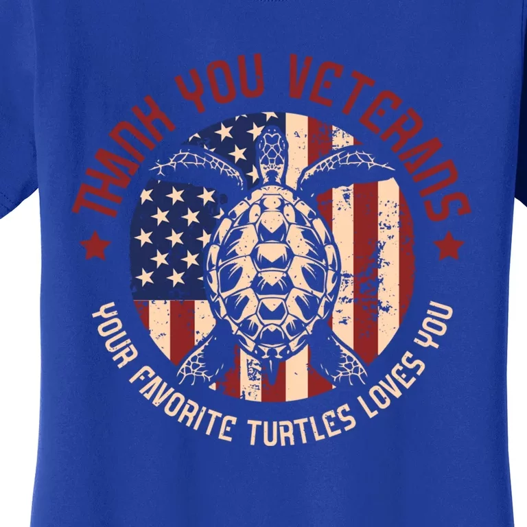 Thank You Veterans Gift Your Favorite Turtles Loves You Gift Women's T-Shirt