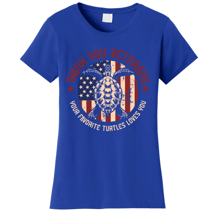 Thank You Veterans Gift Your Favorite Turtles Loves You Gift Women's T-Shirt