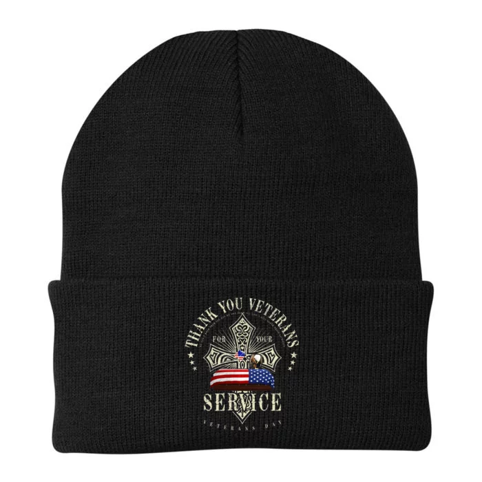 Thank you Veterans For Your Service Veterans Day Knit Cap Winter Beanie