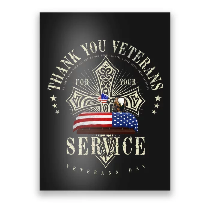 Thank you Veterans For Your Service Veterans Day Poster