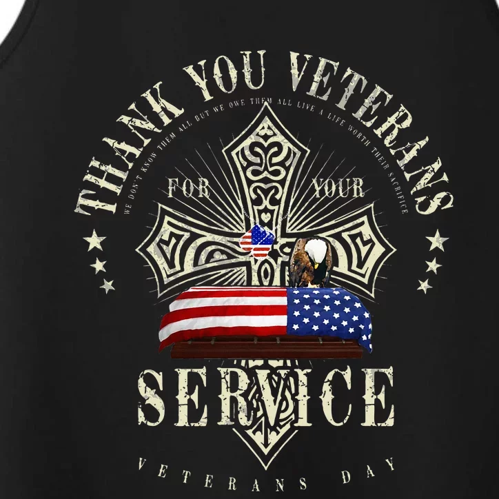 Thank you Veterans For Your Service Veterans Day Performance Tank