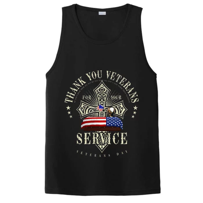 Thank you Veterans For Your Service Veterans Day Performance Tank