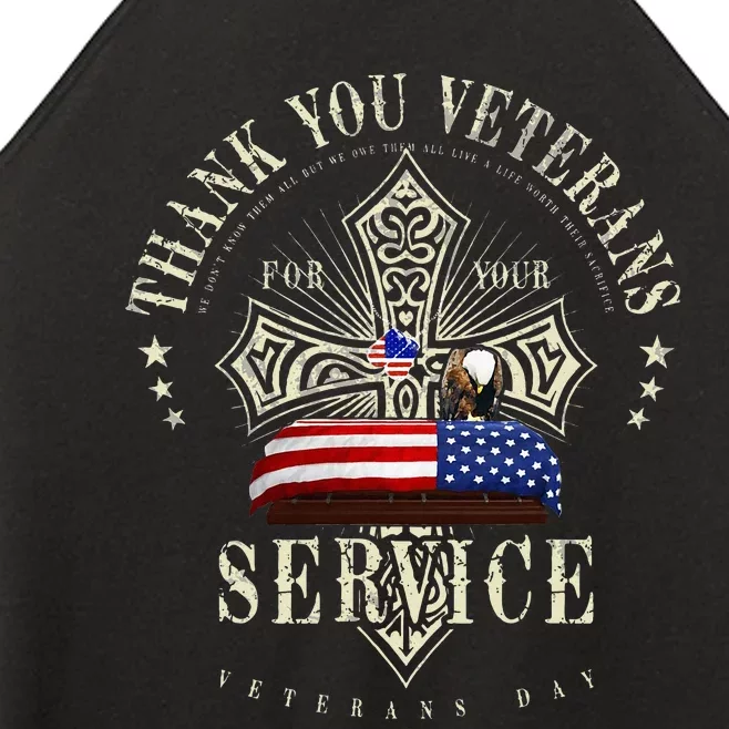 Thank you Veterans For Your Service Veterans Day Women’s Perfect Tri Rocker Tank