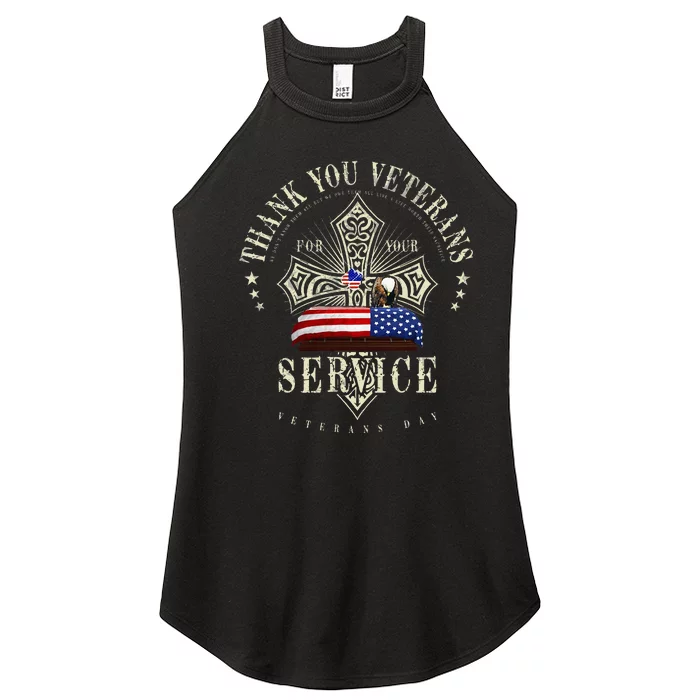 Thank you Veterans For Your Service Veterans Day Women’s Perfect Tri Rocker Tank