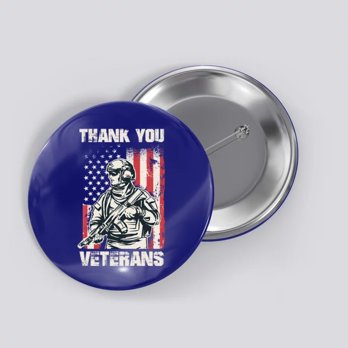 Thank You Veterans Memorial Day Veterans Day Gift Button