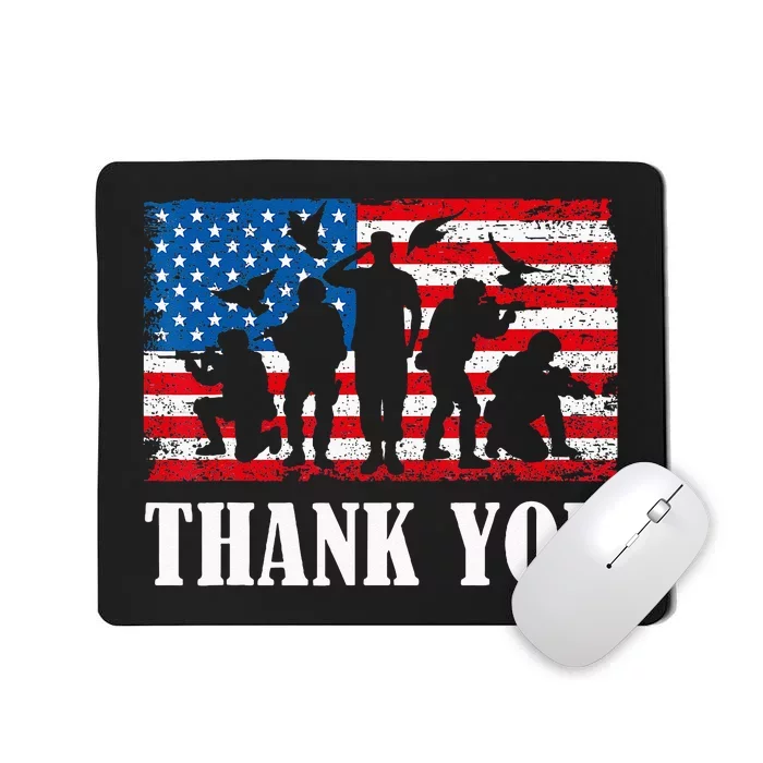 Thank You! Veterans Day & Memorial Day Partiotic Military Mousepad