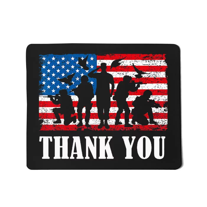 Thank You! Veterans Day & Memorial Day Partiotic Military Mousepad