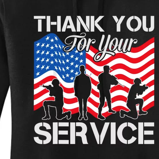 Thank You Veterans For Your Service Veterans Day Women's Pullover Hoodie