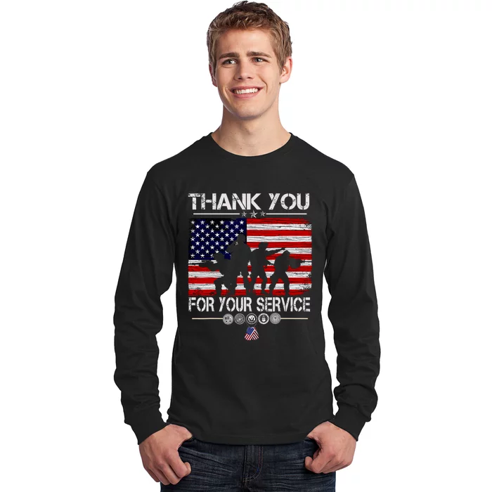 Thank You Veterans For Your Service Veterans Day Long Sleeve Shirt