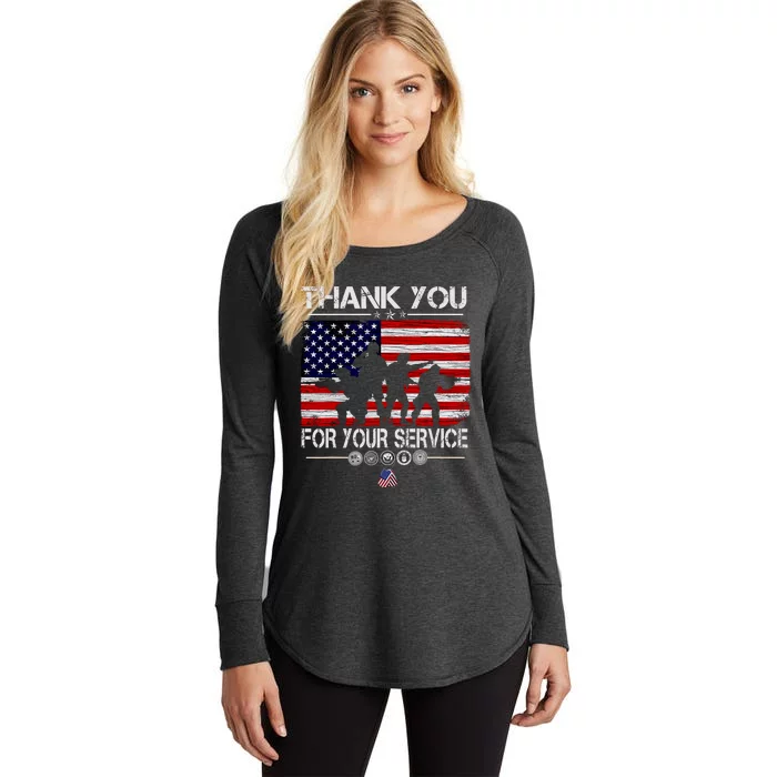 Thank You Veterans For Your Service Veterans Day Women's Perfect Tri Tunic Long Sleeve Shirt