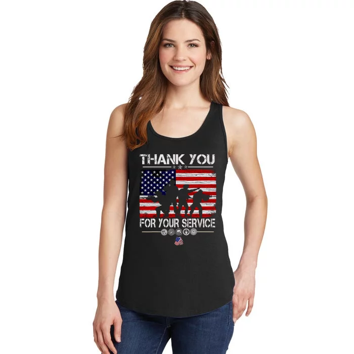 Thank You Veterans For Your Service Veterans Day Ladies Essential Tank