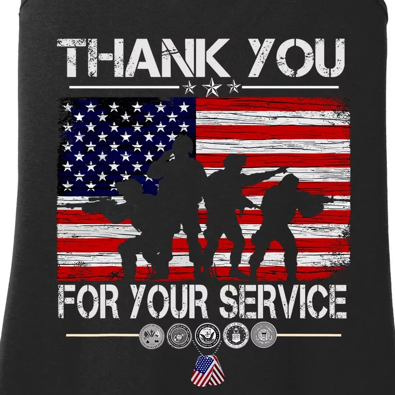 Thank You Veterans For Your Service Veterans Day Ladies Essential Tank