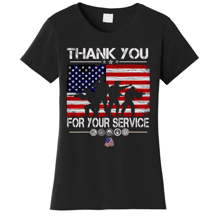 Thank You Veterans For Your Service Veterans Day Women's T-Shirt