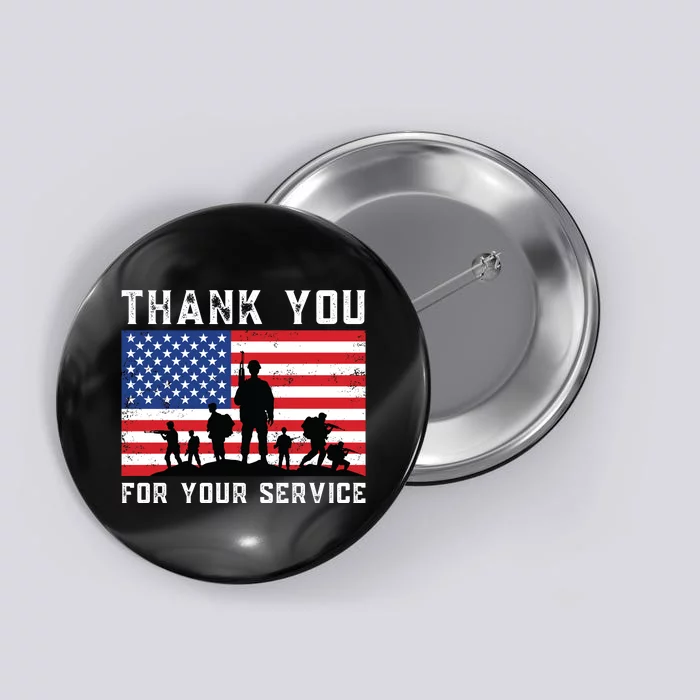 Thank You Veterans For Your Service Veterans Day Button