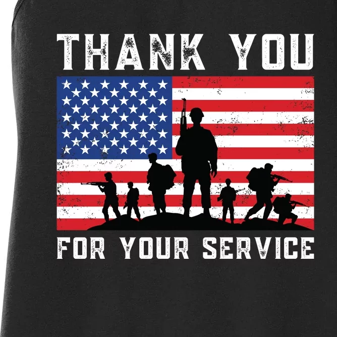 Thank You Veterans For Your Service Veterans Day Women's Racerback Tank