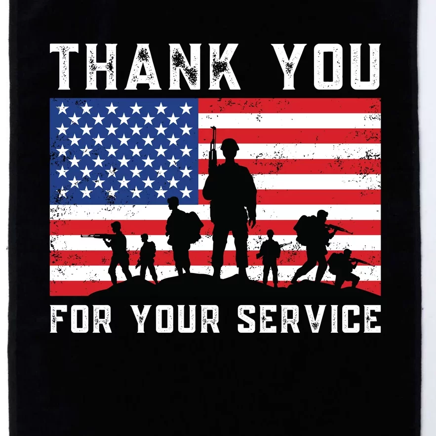 Thank You Veterans For Your Service Veterans Day Platinum Collection Golf Towel