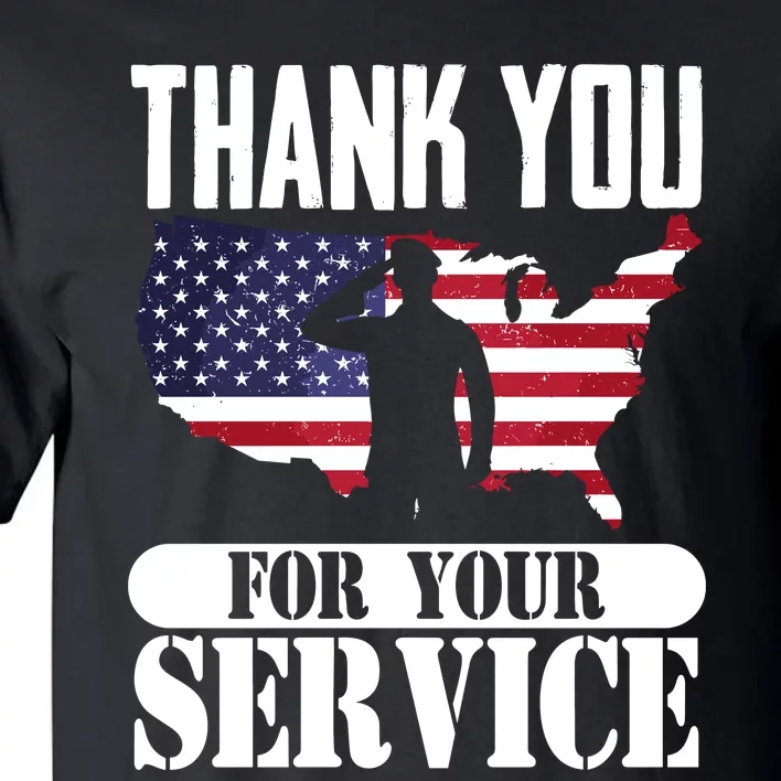 Thank You Veterans For Your Service Veterans Day Tall T-Shirt