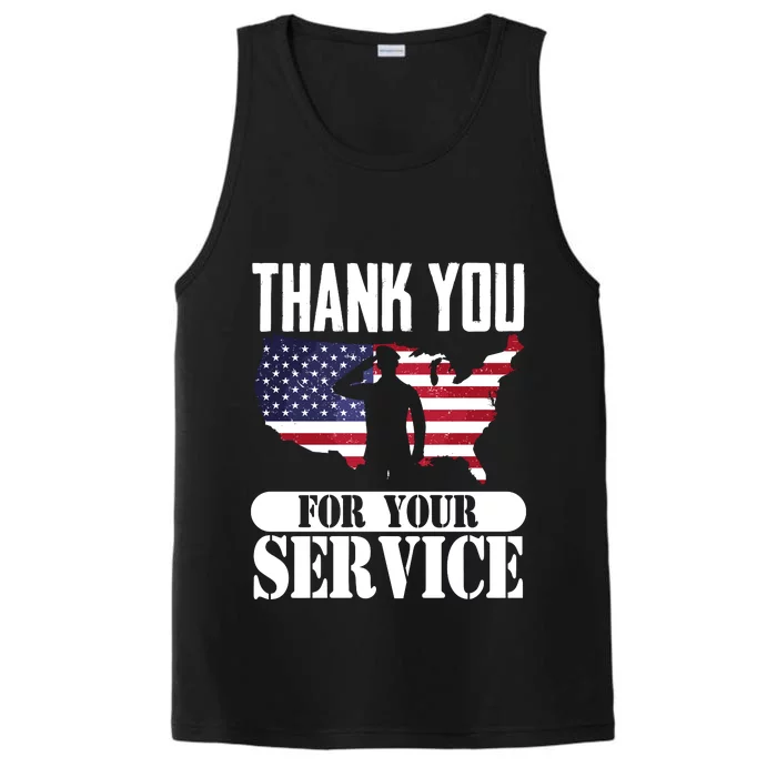 Thank You Veterans For Your Service Veterans Day Performance Tank