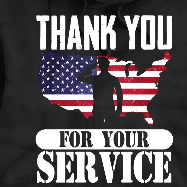 Thank You Veterans For Your Service Veterans Day Tie Dye Hoodie