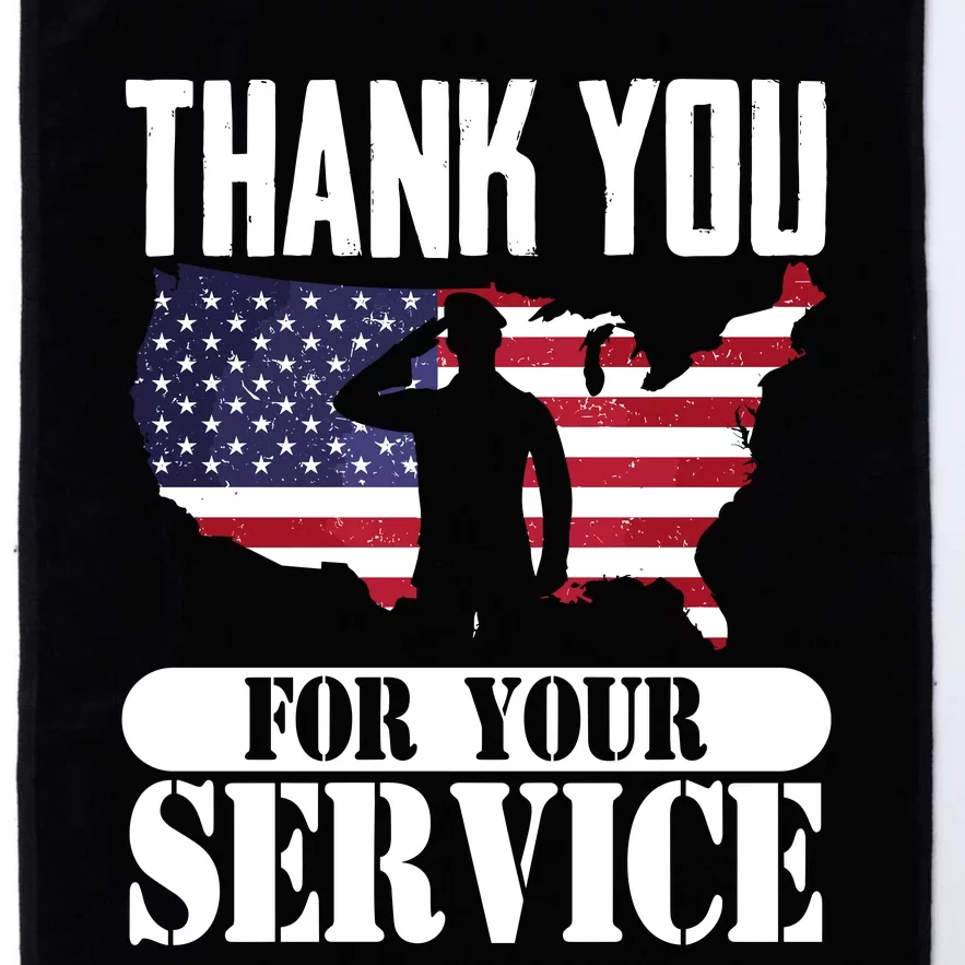 Thank You Veterans For Your Service Veterans Day Platinum Collection Golf Towel