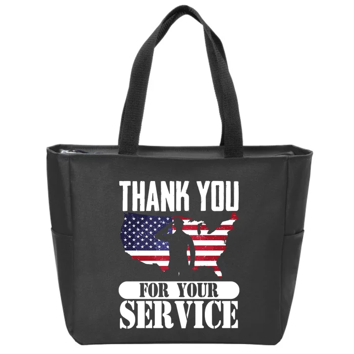 Thank You Veterans For Your Service Veterans Day Zip Tote Bag