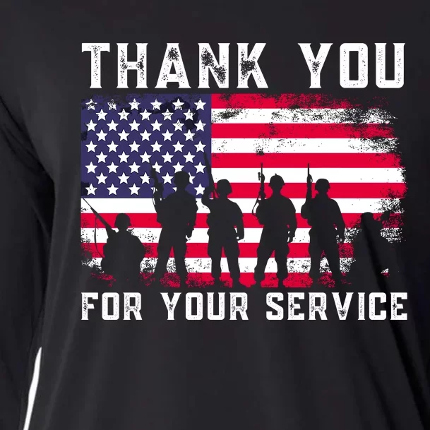 Thank You Veterans For Your Service Veterans Day Cooling Performance Long Sleeve Crew