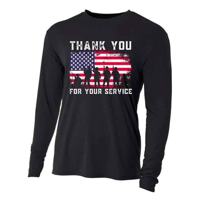 Thank You Veterans For Your Service Veterans Day Cooling Performance Long Sleeve Crew