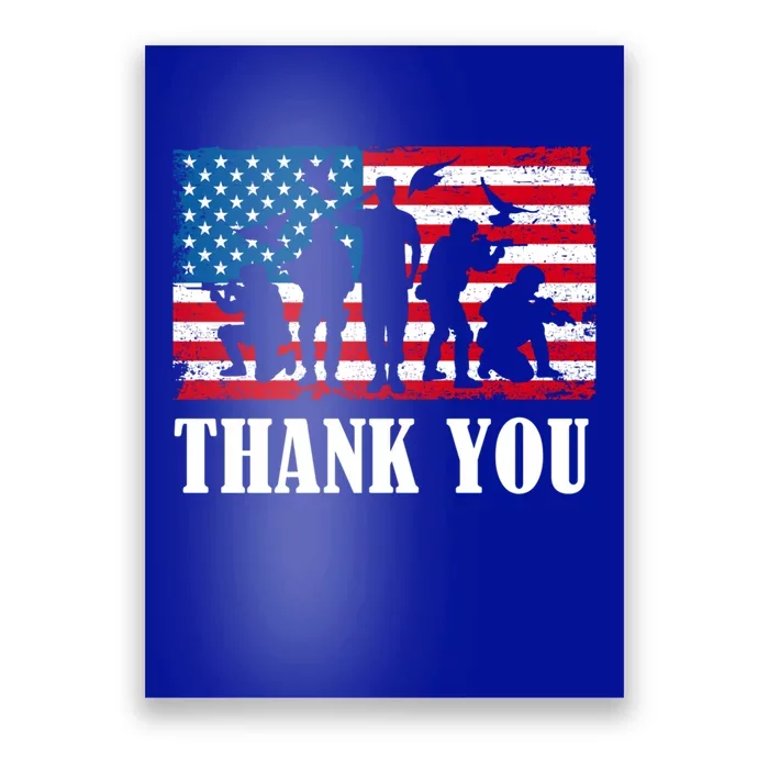 Thank You! Veterans Day And Memorial Day Partiotic Military Gift Poster