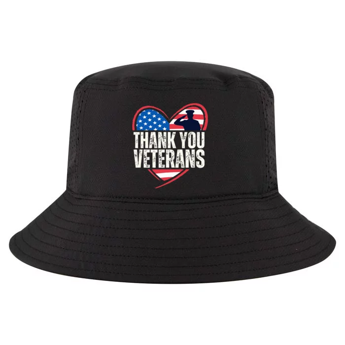 Thank You Veterans Day Memorial Day Partiotic Military Usa Cool Comfort Performance Bucket Hat